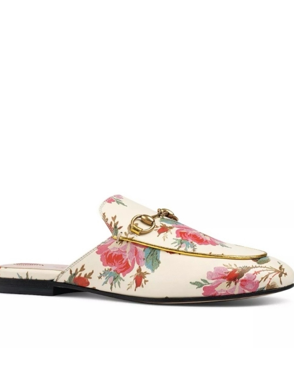 Gucci Princetown Floral Horsebit Mules 37.5 - Picture 2 of 9